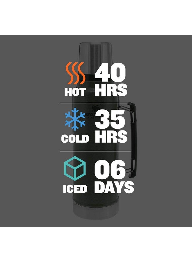 Stanley Stanley Classic Legendary Vacuum Bottle 1.5 qt | Wide Mouth with Leakproof Cup Lid | Keep Drinks Hot or Cold | Packable for Travel | Insulated Stainless Steel Thermos | BPA-Free | Hammertone Green  - Image 4