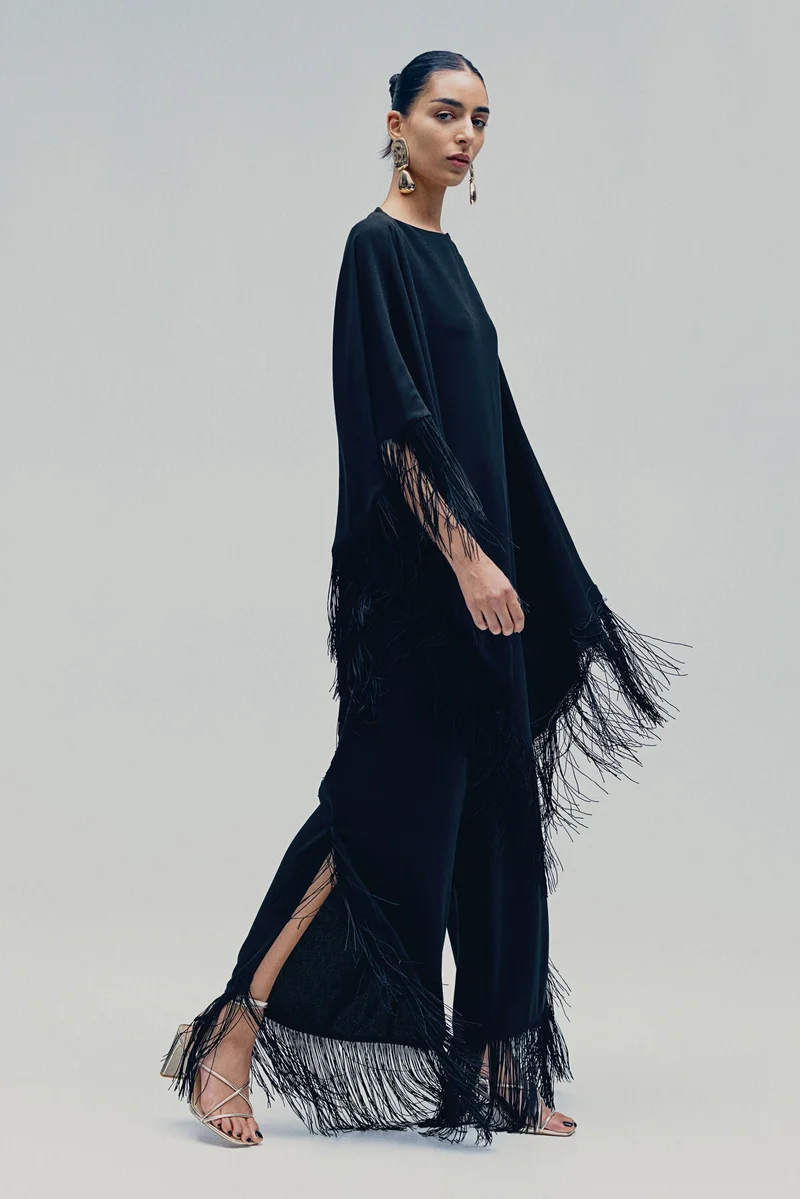 H&M Fringe-trimmed trousers