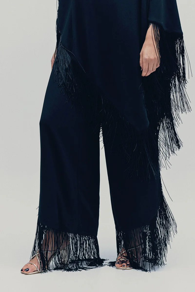 H&M Fringe-trimmed trousers