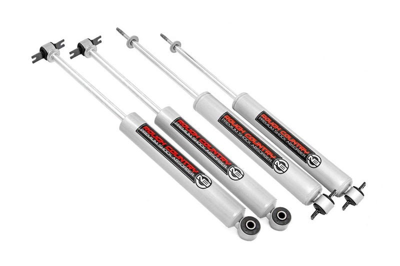 Rough Country N3 Front and Rear Shock Set for Jeep XJ (1984-2001) with 4.5" Lift - Shock Absorber Assembly, Set of 4 - Image 1
