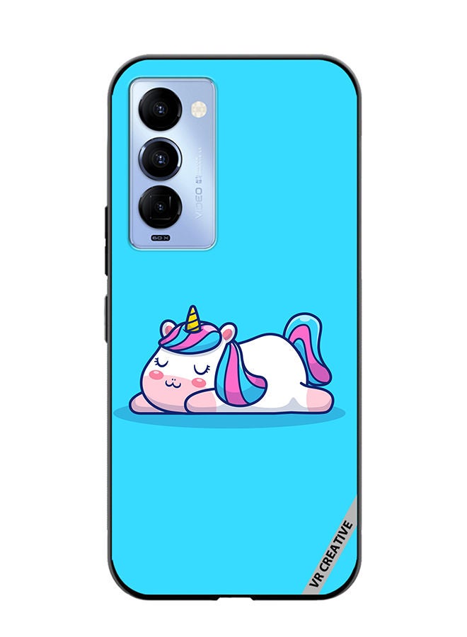 VR CREATIVE Protective Case Cover For Tecno Camon 18/18 P Sleeping Pony Design Multicolour - Image 1