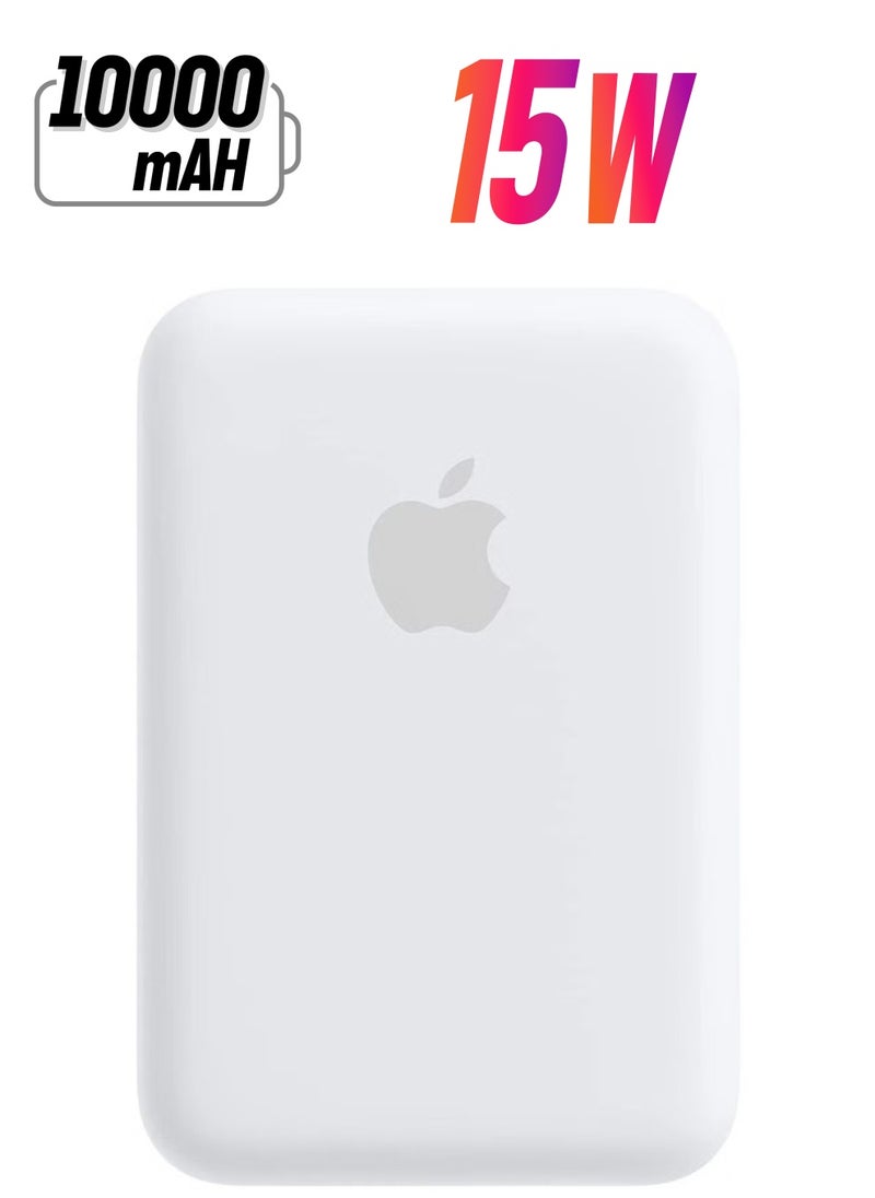 Generic - NEW MagSafe Wireless Power Bank for iPhone 16 Pro – 10,000mAh Portable Charger in White - Image 1