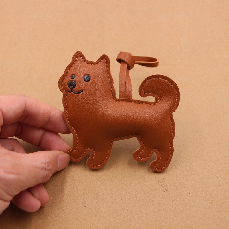 Cute Dog Faux Leather Keychain Pendant for Bag - Image 3