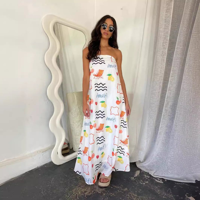 2026 Fashion Women's Comfortable Bandeau Long Dress - Image 2