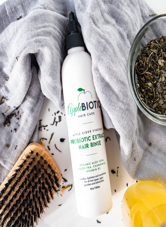 AppleBiotic Apple Cider Vinegar Hair Rinse 2PK - Scalp Cleanser & Scalp Buildup Remover, Organic Aloe Vera, Probiotic Extract, Green Tea, Sulfate Free, Color Safe - Removes Product Buildup, Boosts Softness, Shine - Image 3