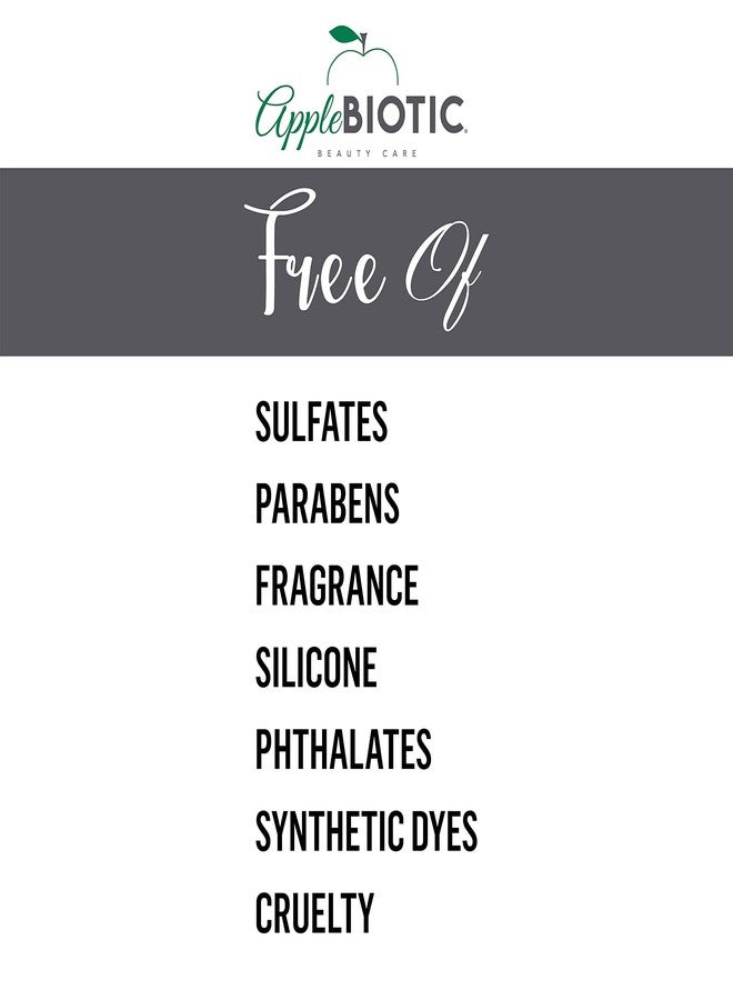 AppleBiotic Apple Cider Vinegar Hair Rinse 2PK - Scalp Cleanser & Scalp Buildup Remover, Organic Aloe Vera, Probiotic Extract, Green Tea, Sulfate Free, Color Safe - Removes Product Buildup, Boosts Softness, Shine - Image 4