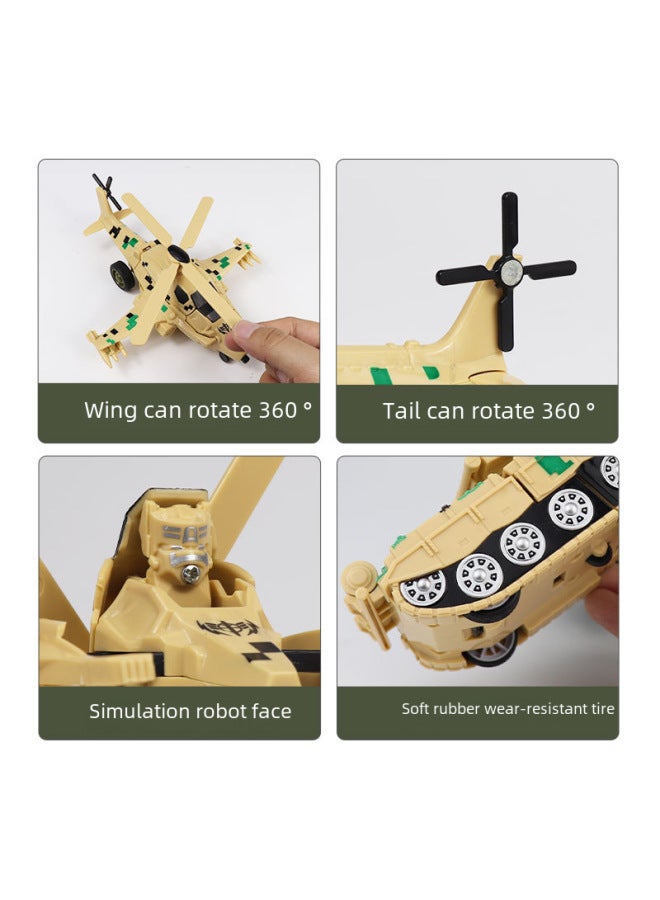 Impact Deformation Toy Car Children's Toy Car One-click Impact Deformation Car Toy Car Boy Toy Wholesale-Color:Transformed Armored Vehicle-Brown (color Box) - Image 5