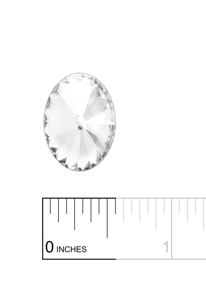 Spinningdaisy Round Glass Crystal Stud Earrings (Clear) - Image 3