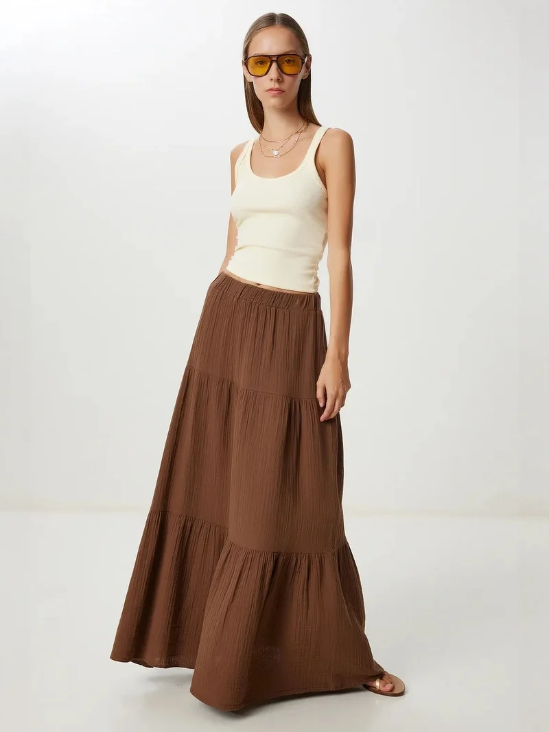 السعادة في إسطنبول ISTANBUL High Waist A-Line Maxi Skirt