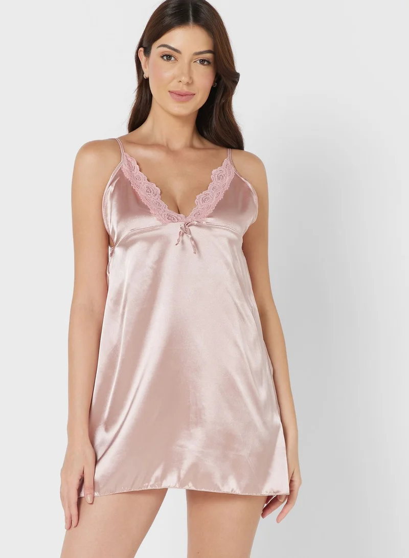 ELLA 2 Piece Pyjama Set Night Robe & Strappy Dress