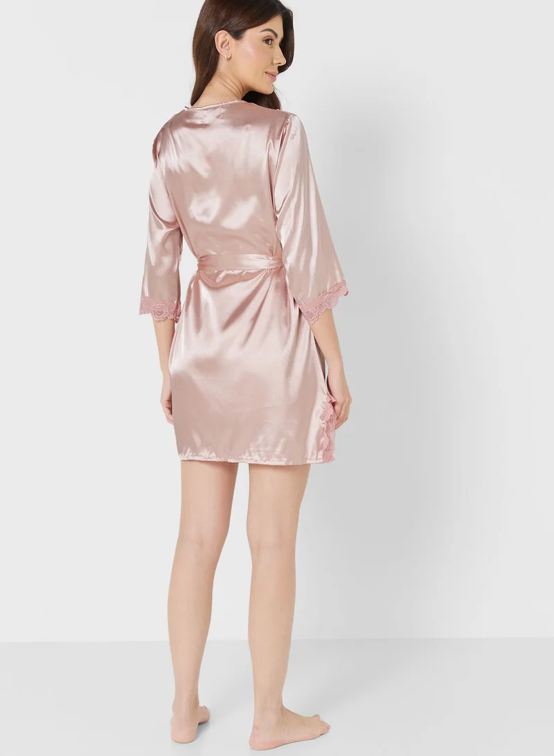 ELLA 2 Piece Pyjama Set Night Robe & Strappy Dress