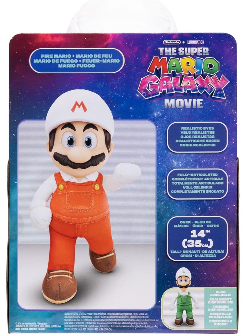Nintendo Super Mario2 Movie Jumbo Roto Plush - Fire Mario 43236 - Image 4