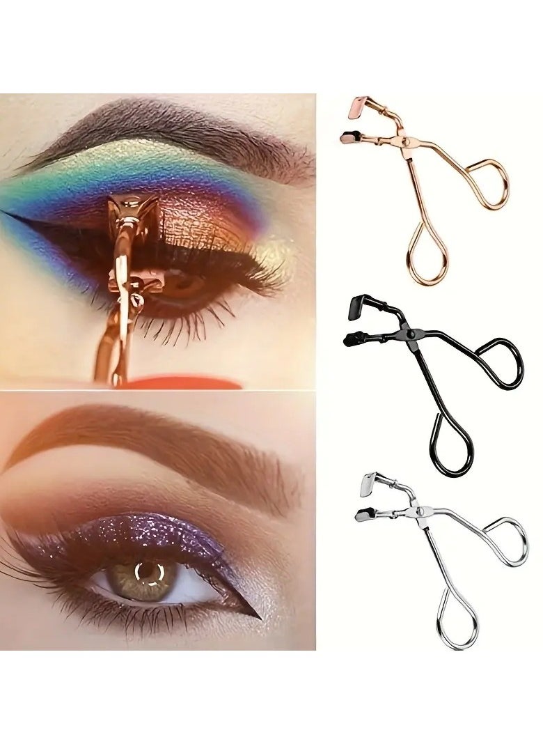 ORiTi 3 PCS Eyelash Curler With Refill Pads,Segmented Eyelash Curler, Mini Lash Curler Makeup Tools  - Image 1