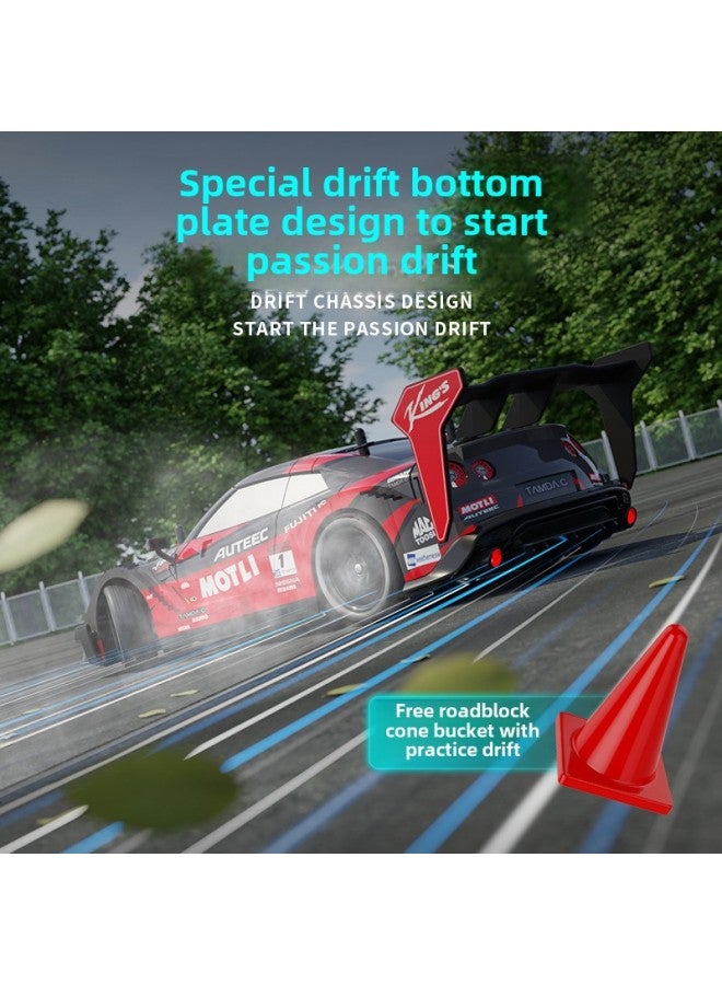 RC Remote Control High-speed Car Proportional Acceleration Car Four-wheel Drive Off-road Drift Racing Children's Simulation Electric Toys Wholesale-Color:Red Wild Horse-Proportion:English Color Box  - Image 4