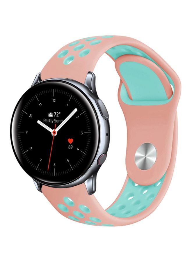 Perfii Replacement Band For Samsung Active 2 40/44mm Vintage Pink/Green - Image 1