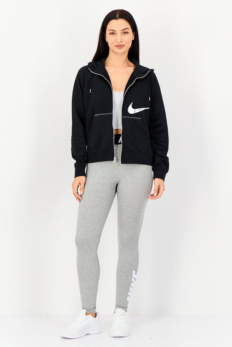 Nike Women Loose Fit Long Sleeve Outdoor Hoodie, Black - Image 4