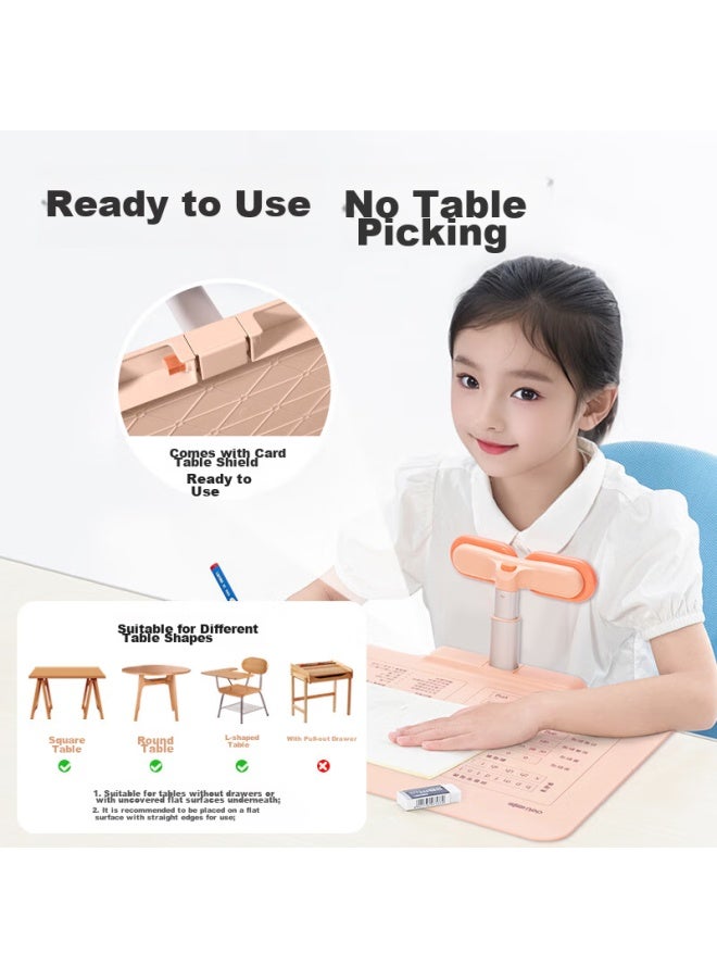 Deli Posture Corrector, Hidden Flip-top Desk Model, Student Hunchback Study Posture Corrector, For Hunchback And Myopia, No Installation Required, Birthday And Back-to Gift, Pink - Image 4