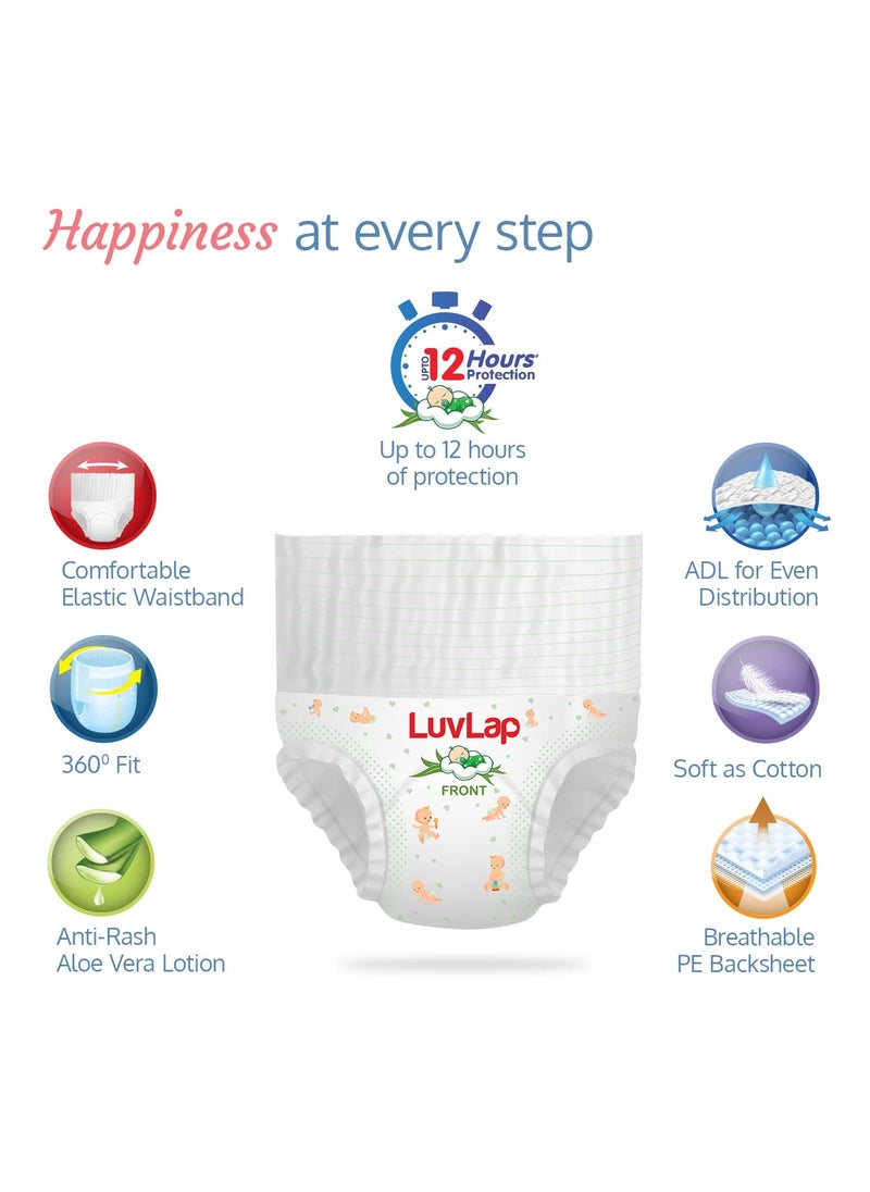 Pant Style Baby Diapers, X-Large (XL), 54 Count, For babies of Upto 12-17Kg with Aloe Vera Lotion for rash protection, with upto 12hr protection