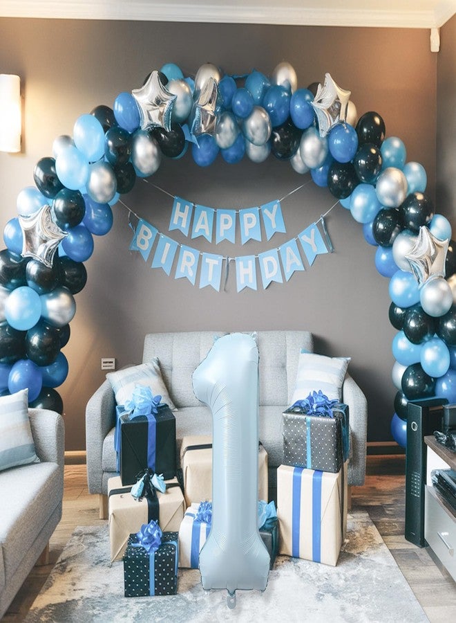 Froova Big Number 1 Balloons, Light Matte Sky Blue Foil 1 Balloon Numbers 40 Inch, Giant 1st Birthday Party Decor, Baby Powder Blue Mylar Helium One Balloon for Boys Girls Baby Shower Anniversary Decorations - Image 4