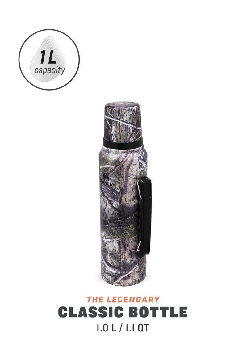 Stanley Stanley Classic Legendary Bottle 1L / 1.1QT Mossy Oak Country â€“ BPA FREE Stainless Steel Thermos | Keeps Cold or Hot for 24 Hours | Leakproof Lid Doubles as Cup | Dishwasher Safe | Lifetime Warranty  - Image 1