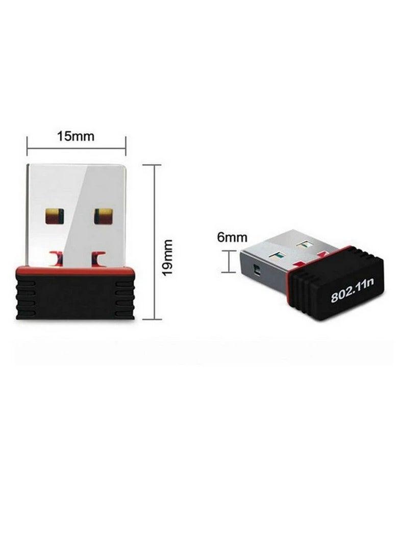 ProOne Wireless USB WiFi Adapter for PC, 300Mbps Fast WiFi Dongle 2.4G with USB 2.0, Wireless Network Adapter for Windows 11/10/8/7 and Mac OS X