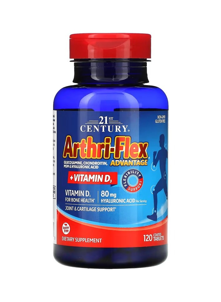 21st Century Arthri-Flex Advantage + Vitamin D3, 120 Coated Tablets  - Image 3