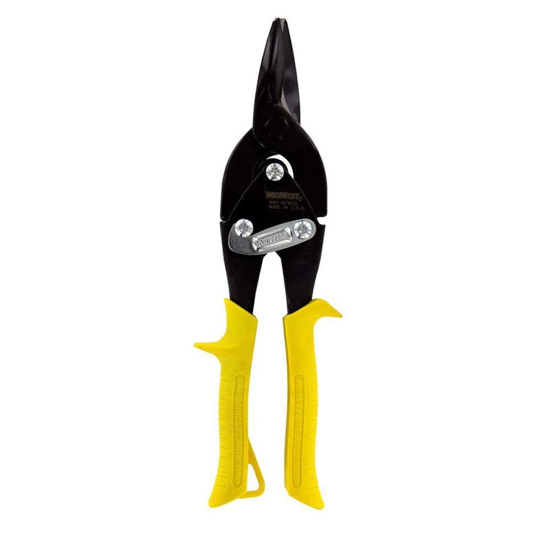 Midwest Snips MIDWEST Blackout Series Aviation Snip - Straight Cut Regular Tinner Shears, Made in the USA - MWT-6716SO - Image 4