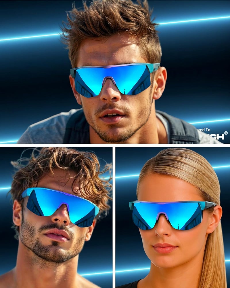 grinderPUNCH Running Baseball Sunglasses for Men Women Sports Cycling Glasses Softball Sunglasses UV400 Protection - Image 2