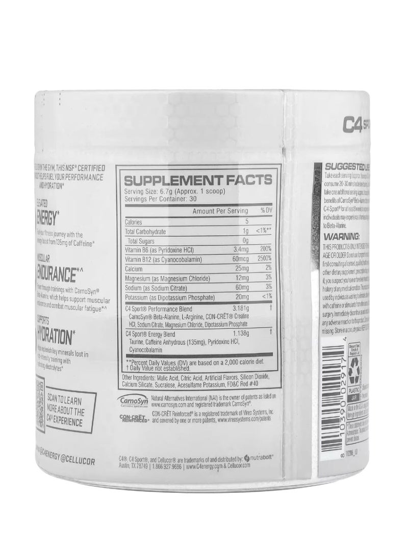 C4  Cellucor سي 4 سبورت بطيخ ما قبل التمرين 7.1 أونصة (201 جم) - Image 2
