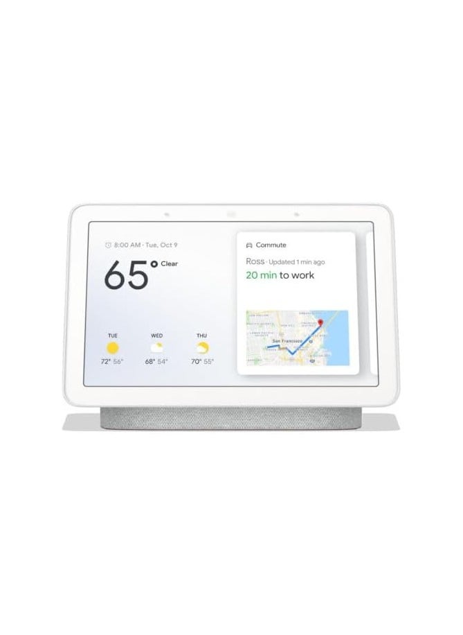 Google - Nest Hub 2nd Gen Smart Display, Google Assistant Built-In, 7" WSVGA Touchscreen, Wi-Fi & BT Wireless Connectivity, Control Smart Home Devices, 1.7" Full-Range Speaker, White - Image 1