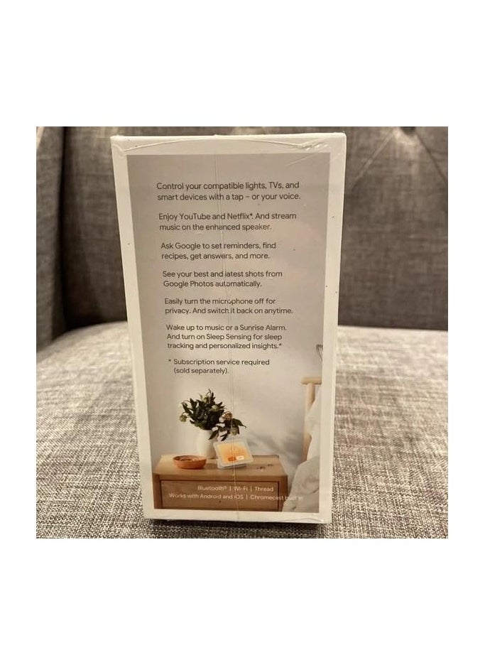 Google - Nest Hub 2nd Gen Smart Display, Google Assistant Built-In, 7" WSVGA Touchscreen, Wi-Fi & BT Wireless Connectivity, Control Smart Home Devices, 1.7" Full-Range Speaker, White - Image 1