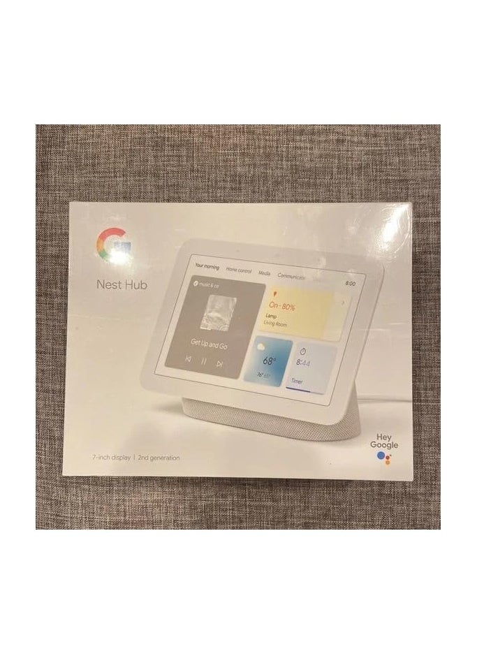 Google - Nest Hub 2nd Gen Smart Display, Google Assistant Built-In, 7" WSVGA Touchscreen, Wi-Fi & BT Wireless Connectivity, Control Smart Home Devices, 1.7" Full-Range Speaker, White - Image 1