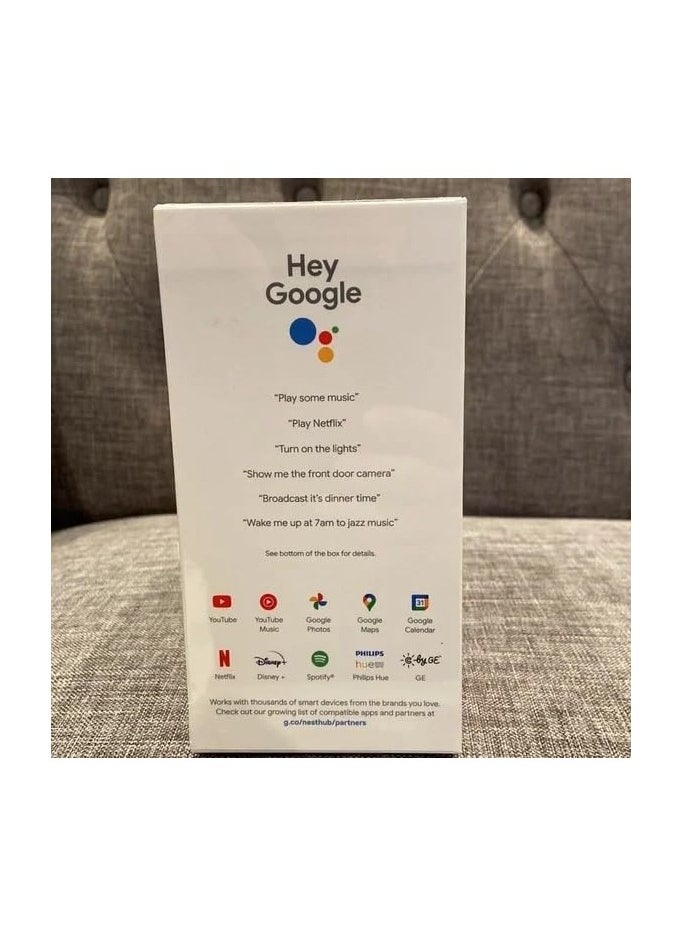 Google - Nest Hub 2nd Gen Smart Display, Google Assistant Built-In, 7" WSVGA Touchscreen, Wi-Fi & BT Wireless Connectivity, Control Smart Home Devices, 1.7" Full-Range Speaker, White - Image 1