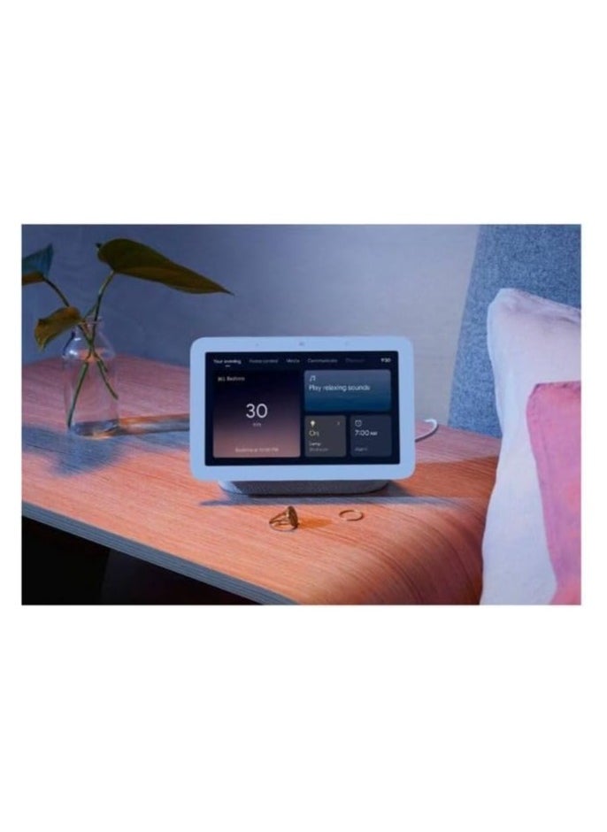 Google - Nest Hub 2nd Gen Smart Display, Google Assistant Built-In, 7" WSVGA Touchscreen, Wi-Fi & BT Wireless Connectivity, Control Smart Home Devices, 1.7" Full-Range Speaker, White - Image 1