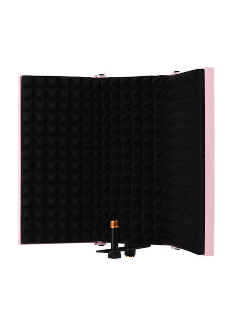 3-door professional studio recording microphone isolation shield folding pop filter microphone wind screen with high density eva foam sound absorbing recording equipment