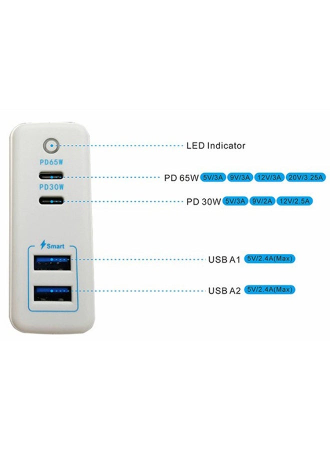 MG Maxguard MG-VC16 4-Port USB-C Wall Charger 65W PD Fast Charging Adapter, Black - Image 3