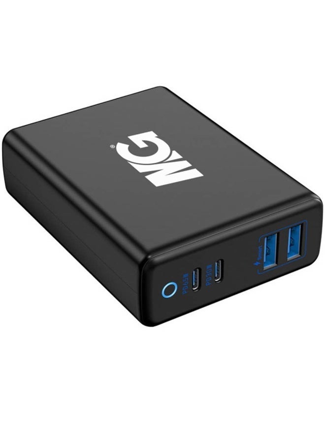MG Maxguard MG-VC16 4-Port USB-C Wall Charger 65W PD Fast Charging Adapter, Black - Image 1