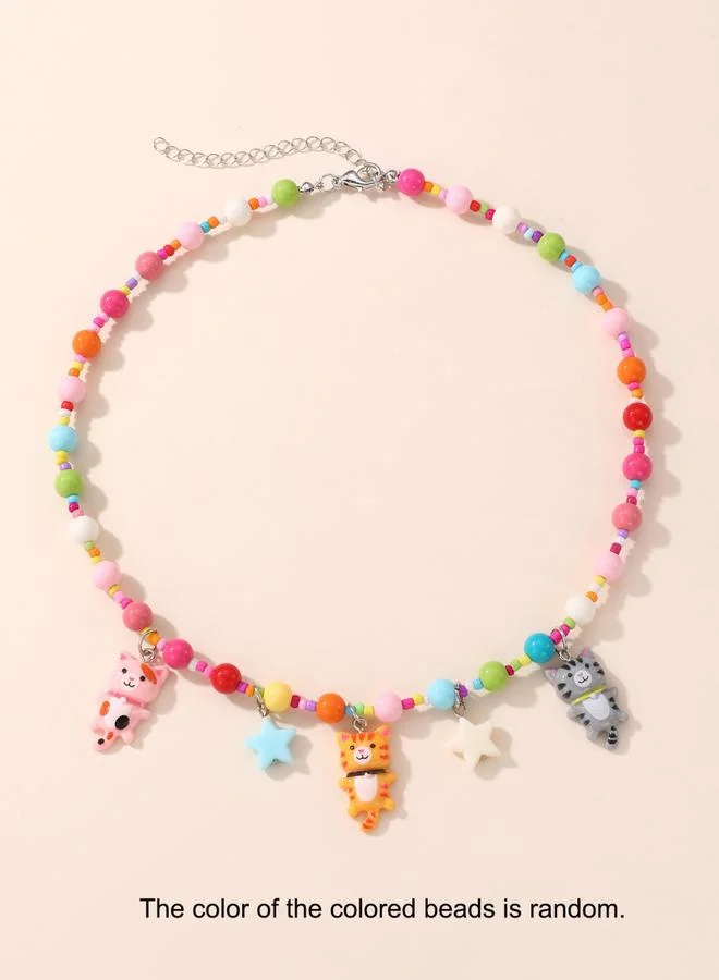 تايك تو قلادة خرز بدلايات قطة