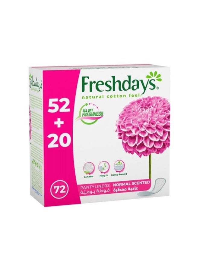 Freshdays Scented Daily Sanitary Pads, Mega Pack, 72 Pads - Image 1