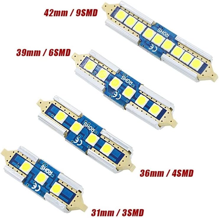 QASULER 2x LED Car License Plate Lights - Image 2