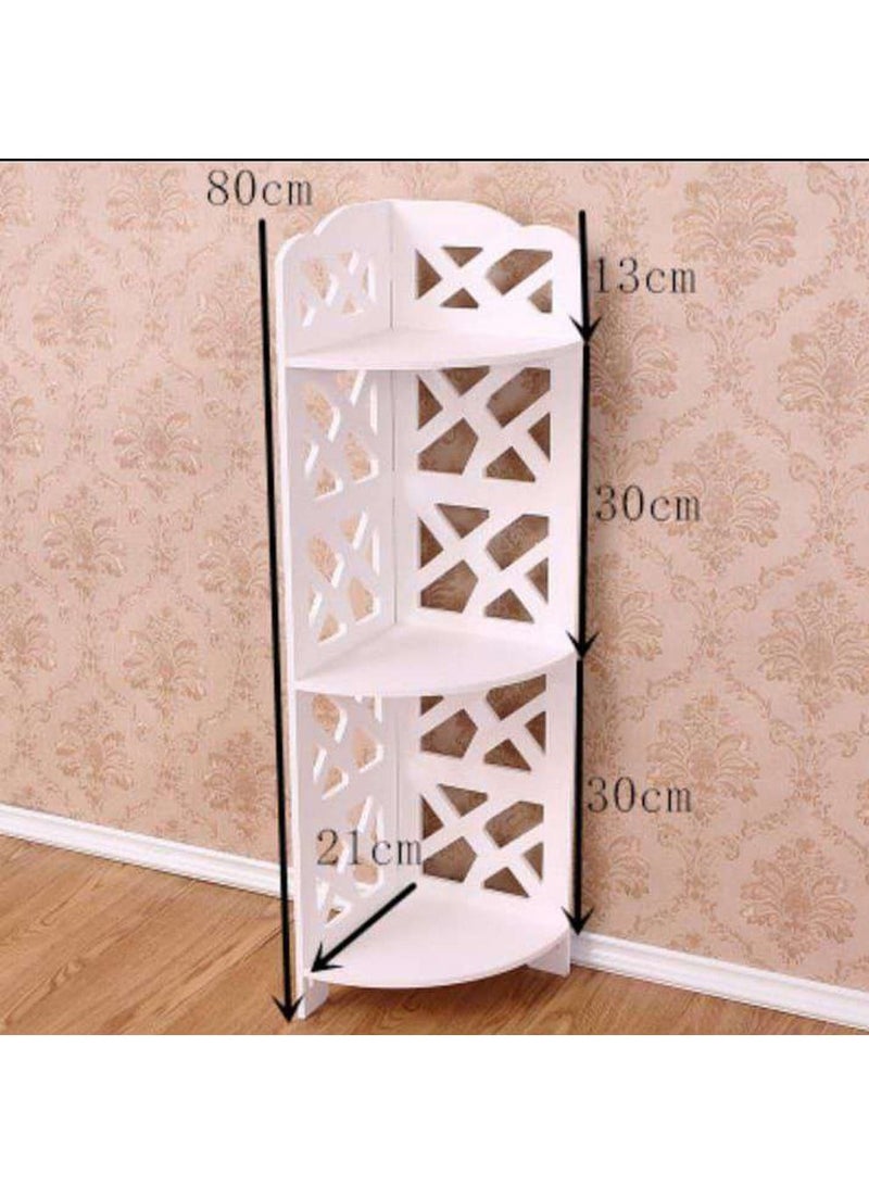 FFD Small Bathroom Storage Corner Floor Cabinet with Doors and Shelves Thin Toilet Vanity Cabinet Narrow Bath Sink Organizer Towel Storage Shelf For Tissue Paper Holder White  - Image 4