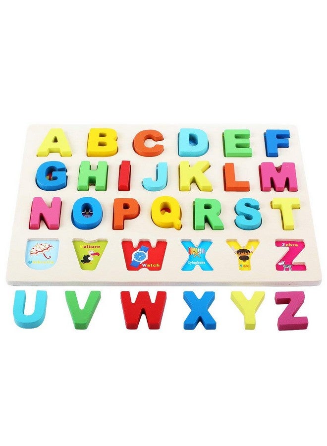 QZMTOY Wooden Puzzles for Toddlers, Wooden Alphabet Number Shape Puzzles Toddler Learning Puzzle Toys for Kids, 3 in 1 Puzzle for Toddlers, Age 3+ (Set of 3) - Image 4