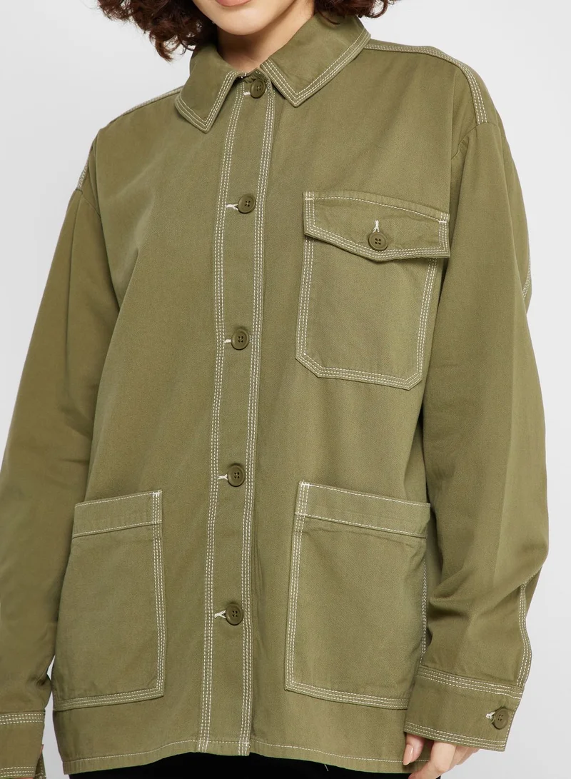 TOPSHOP Pocket Detail Jacket