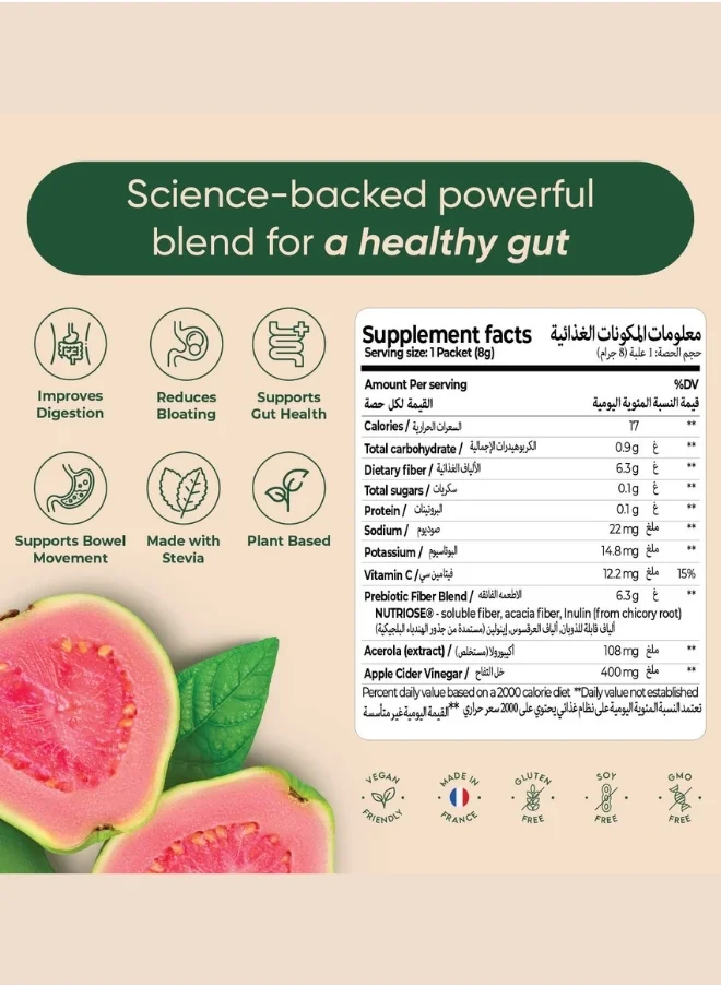 Rite GUT HEALTH Prebiotic Fiber Drink mix - 120g (Pack of 15 sachets)