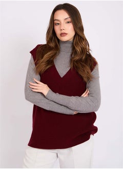 DALYDRESS Women Regular Fit Vest - Maroon  - Image 2