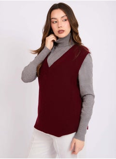 DALYDRESS Women Regular Fit Vest - Maroon  - Image 4