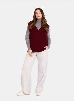 DALYDRESS Women Regular Fit Vest - Maroon  - Image 1