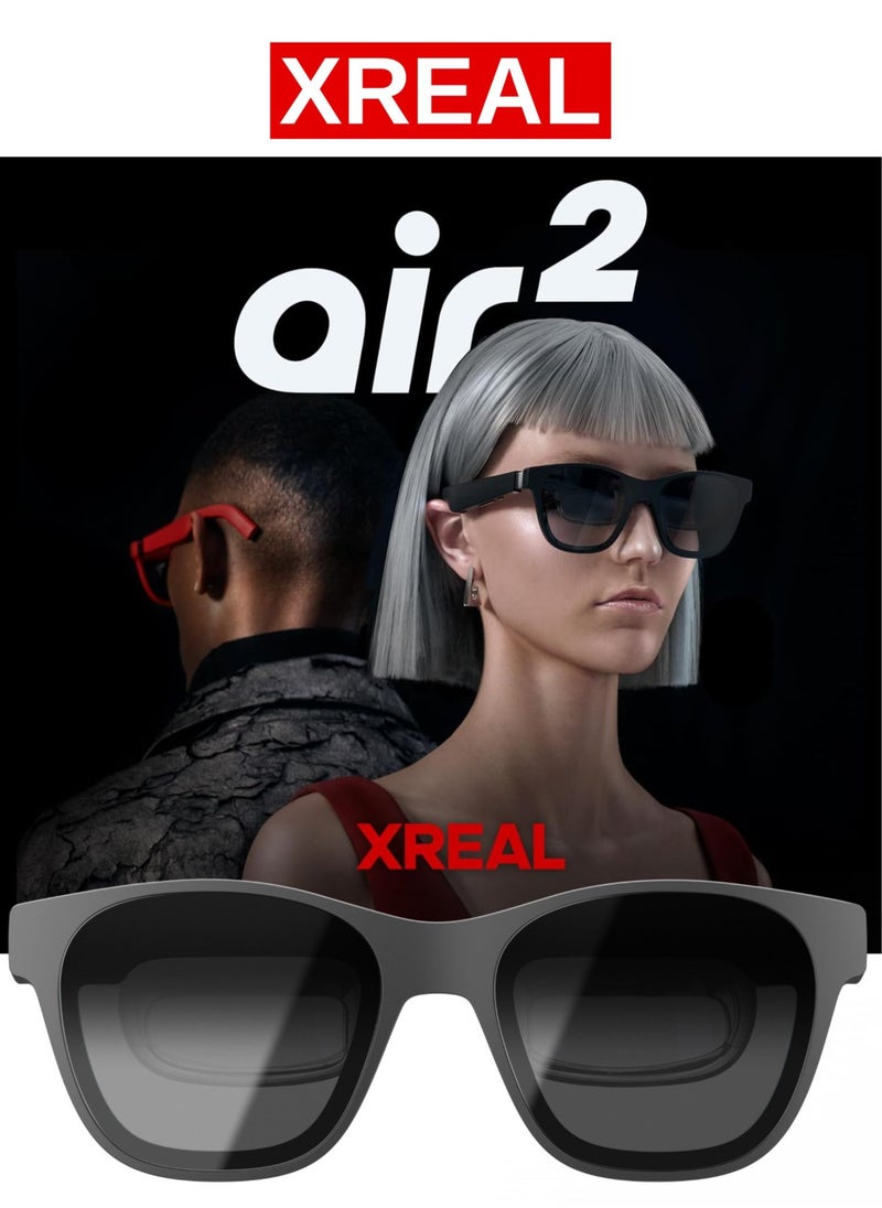 XREAL - XREAL Air 2 AR Glasses, up to 330" Wearable Display for Gaming, Streaming and Working Wherever You Are, Augmented Reality, Smart Glasses, Best TV/Projector/Monitor Alternative - Image 1