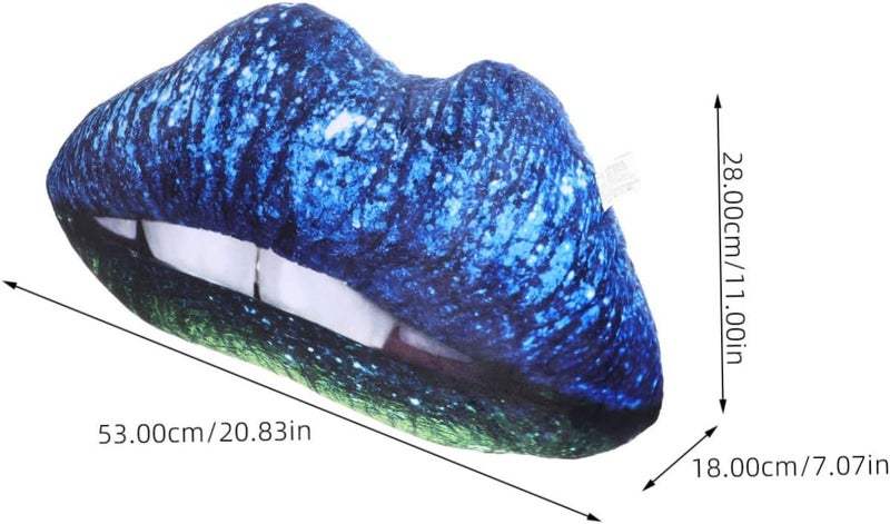 Unomor Lip Shaped Pillow Decorative Cushion Removable Cover Dual-Sided Digital Print for Couch Room Decor Soft and Comfortable Stuffed Pillow - Image 2