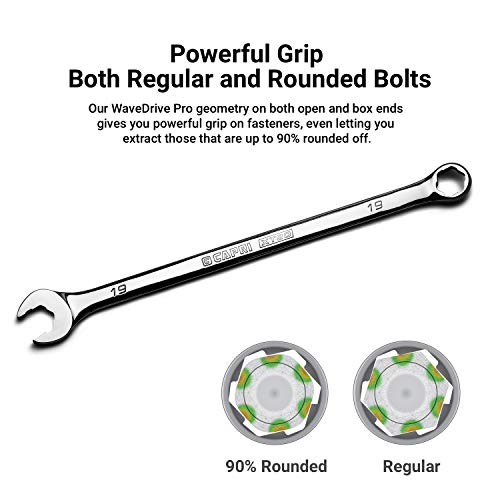 Capri Tools 8 mm WaveDrive Pro Combination Wrench for Regular and Rounded Bolts - Image 3